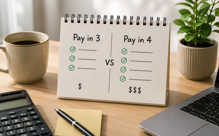 Smaller payments versus zero added cost, decided before checkout.